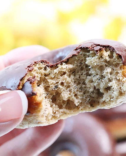 Baked Banana Donuts with Chocolate Glaze