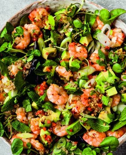 Prawn, avocado and quinoa salad