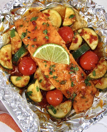 Chipotle Lime Salmon Foil Packets