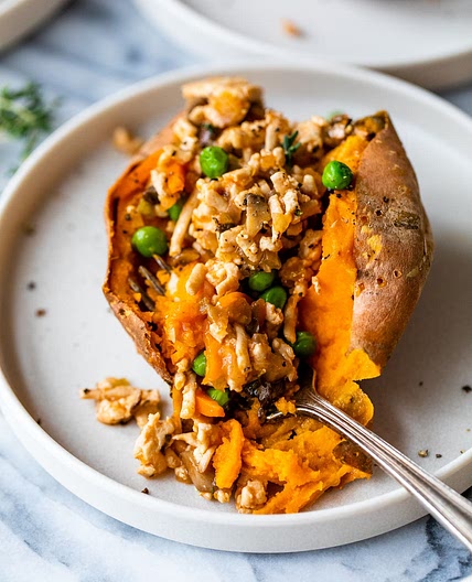 Turkey Shepherd's Pie Loaded Sweet Potato