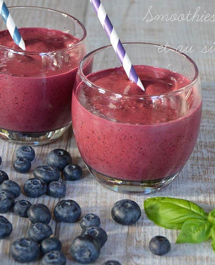 Smoothies aux bleuets et à l'érable