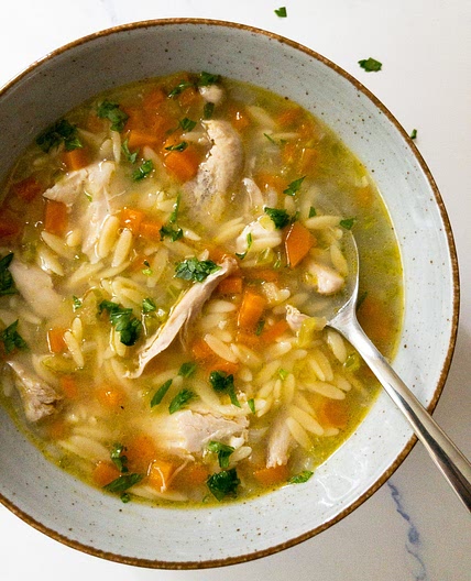 Lemon Chicken Orzo Soup