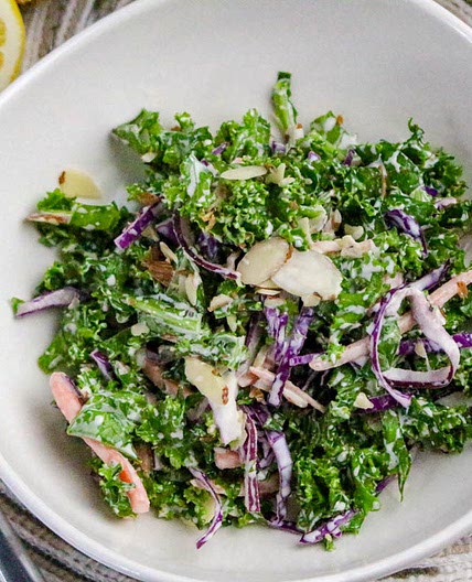 Chopped Kale Salad with Homemade Creamy Salad Dressing Recipe