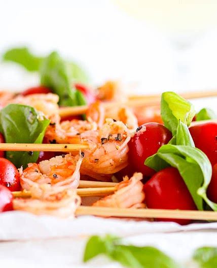 Sautéed Shrimp Appetizer Skewers