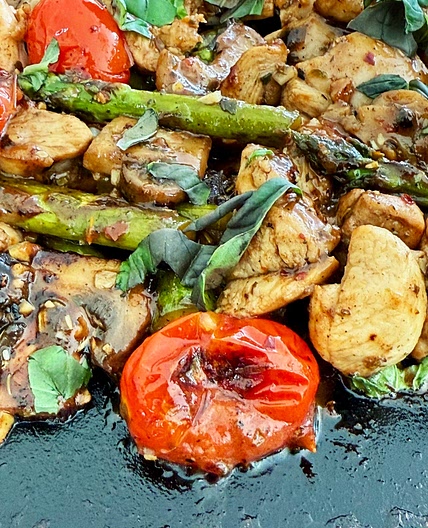 Blackstone Tuscan Chicken and Veggies