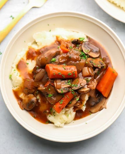 Mushroom Bourguignon