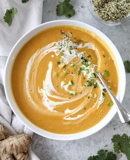 Silky Ginger Sweet Potato Soup