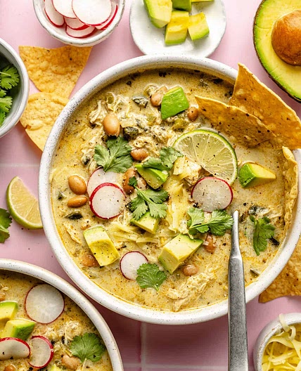 Slow Cooker Green Enchilada Chicken Soup