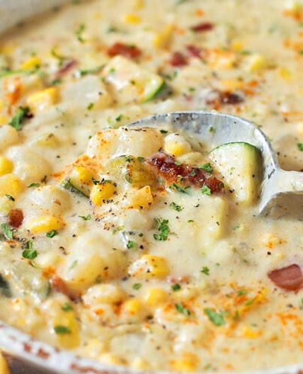 Summer Corn and Zucchini Chowder Recipe