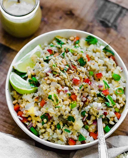 Thai Cauliflower Rice Salad (Whole30!)