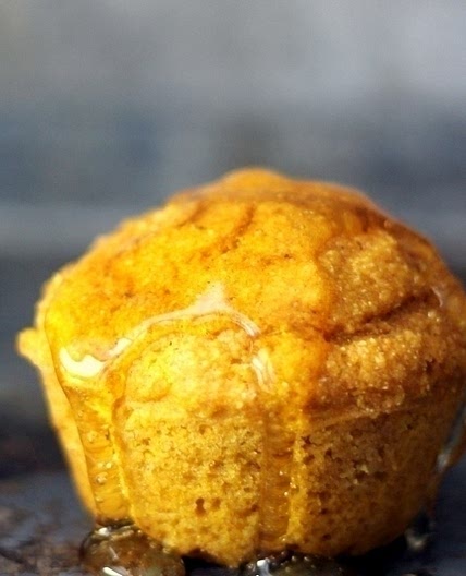 Honey Pumpkin Cornbread Muffins