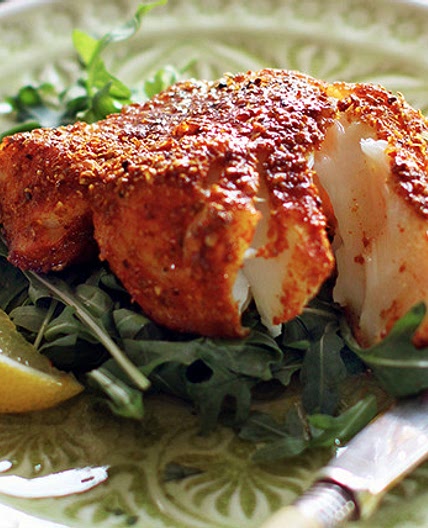 Halibut with Indian spices