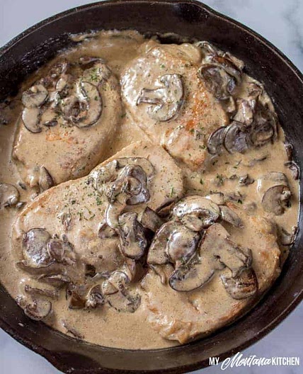 Pork Chops with Mushroom Cream Sauce