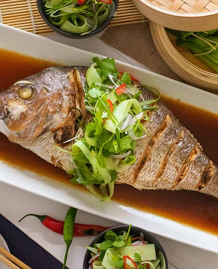 Thai steamed fish