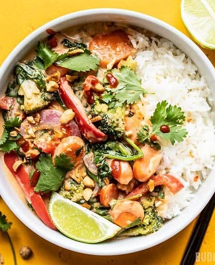 Spicy Coconut Vegetable Stir Fry