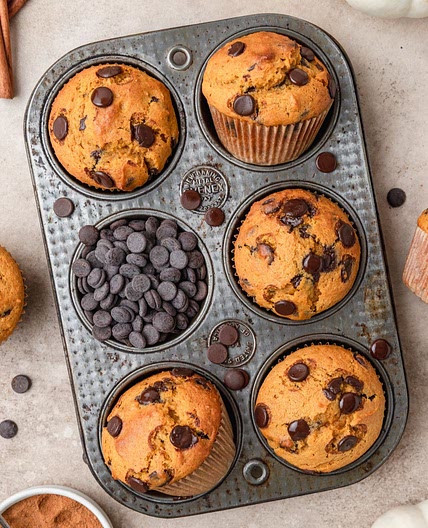 Pumpkin Chocolate Chip Muffins
