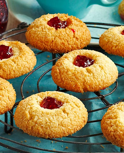 Coconut jam drops