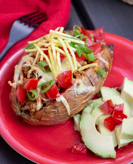 Mexican-Style Stuffed Sweet Potatoes (Air Fryer)