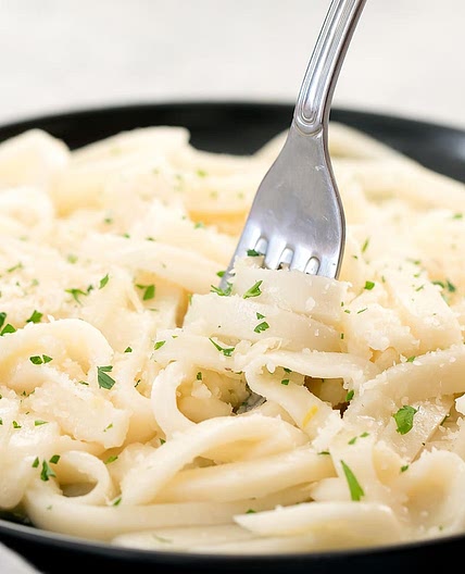 3 Ingredient Keto Noodles with Garlic Butter Sauce