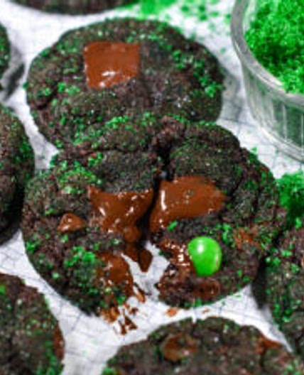 Chocolate Mint M&M Cookies