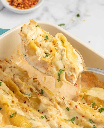 Cajun Chicken Alfredo Stuffed Shells