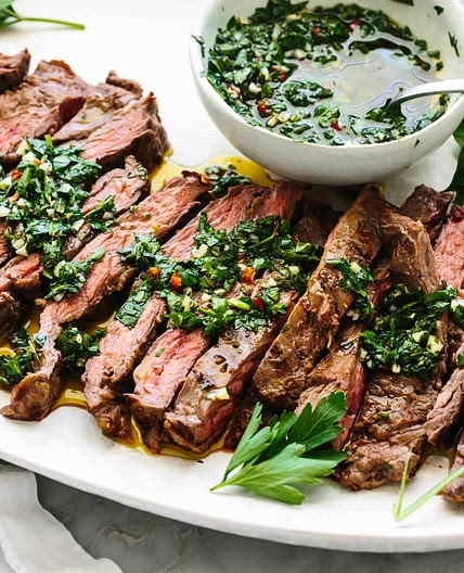 Skirt Steak with Chimichurri Sauce