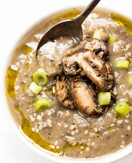 Vegan White Bean and Mushroom Soup