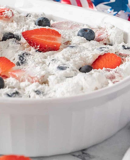Red White and Blue Cheesecake Salad