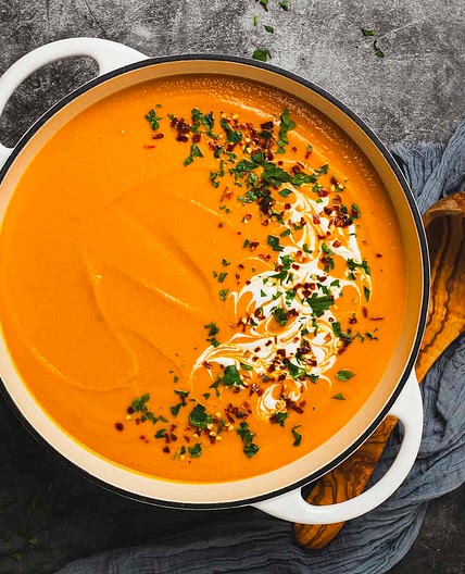 Spiced Carrot and Red Lentil Soup