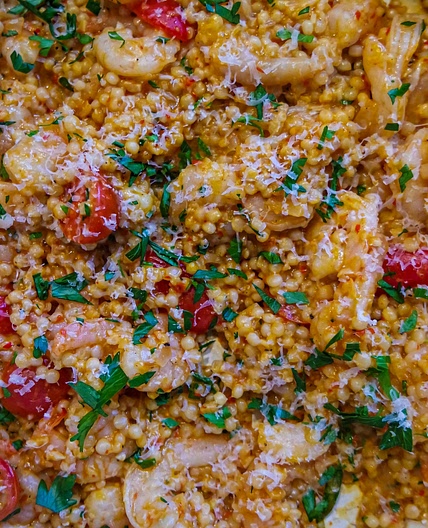 Harissa Shrimp Couscous