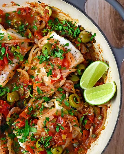 Fish in Veracruz Sauce (Paleo, Keto, Whole30, Gluten Free)