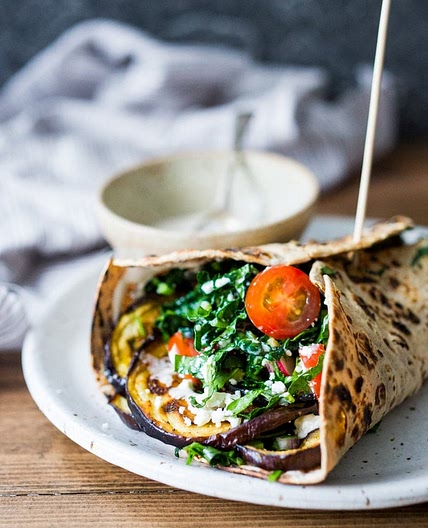 Middle Eastern Eggplant Wrap