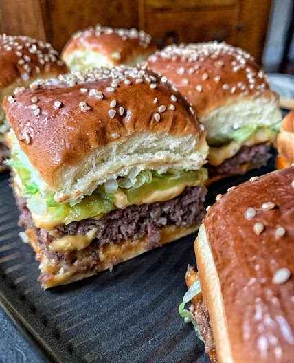 Mini Copycat Big Mac Cheeseburgers