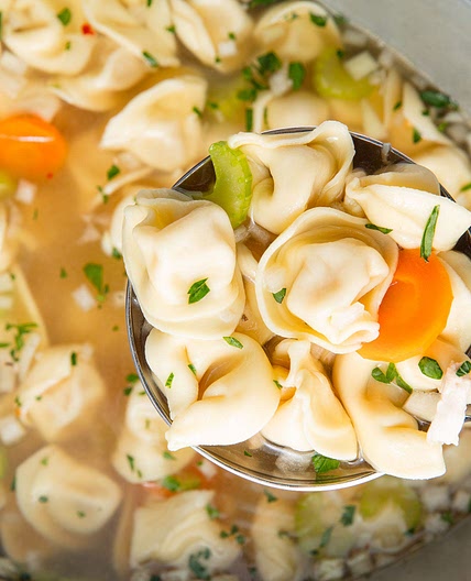 Slow-Cooker Chicken Tortellini Soup