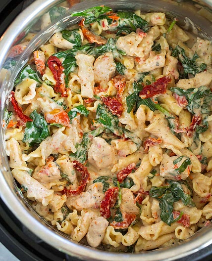 Instant Pot Creamy Tuscan Chicken Pasta