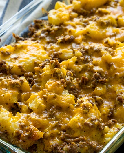 Cheesy Beef And Potato Casserole
