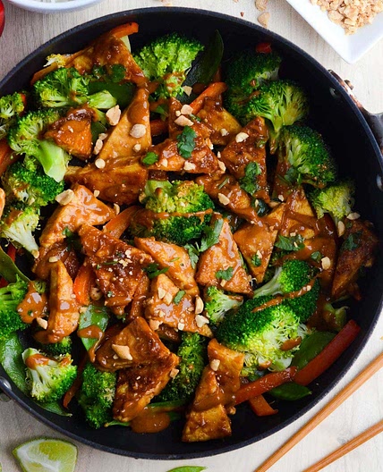 The Best Peanut Tofu Stir Fry