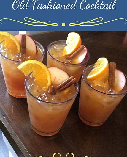 Apple Cider Maple Bourbon Old Fashioned Cocktail