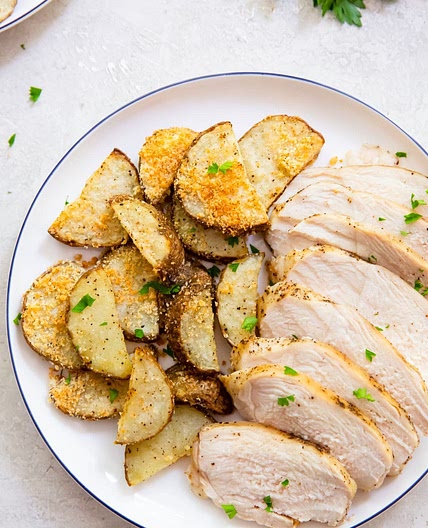 Air Fryer Chicken Breast and Potatoes