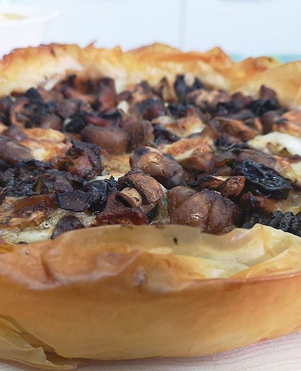 Recette Tarte croustillante champignons mozzarella