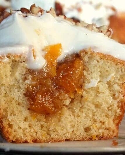 Filled Peach Cupcakes