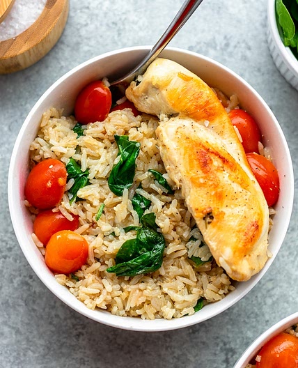 Pesto Chicken and Rice Skillet (Gluten-Free, 30 Minute Meal)