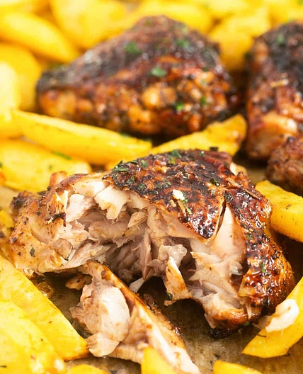 Roasted Chicken Thighs and Potatoes