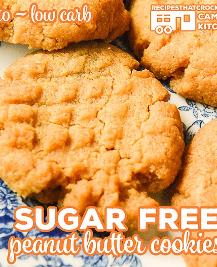 Sugar Free Low Carb Peanut Butter Cookies (Oven or Air Fryer)