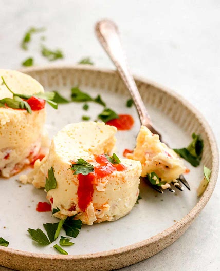 Roasted Red Pepper Sous Vide Egg Bites