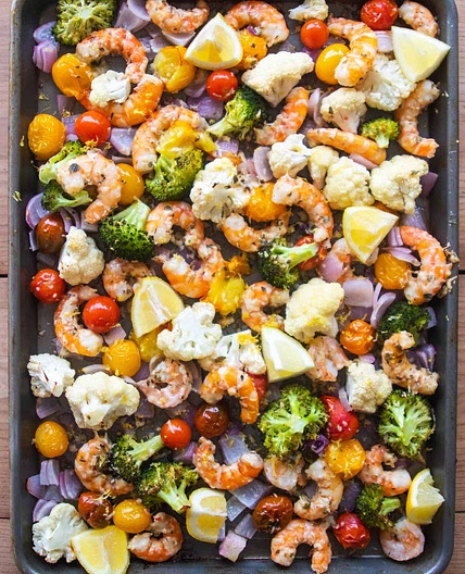 Sheet Pan Parmesan Shrimp and Veggies