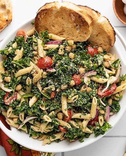 BIG Kale Pasta Salad