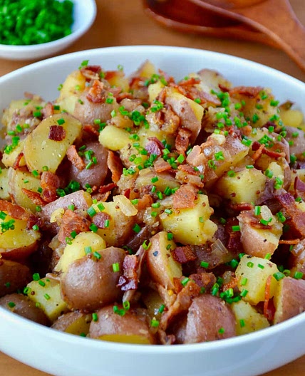 Potato Salad with Warm Bacon Dressing