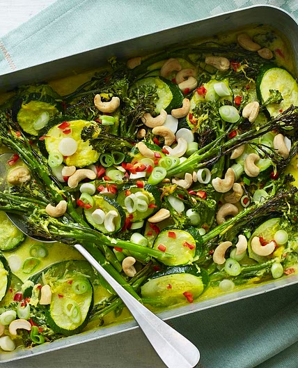 Chilli-spiked greens in coconut milk