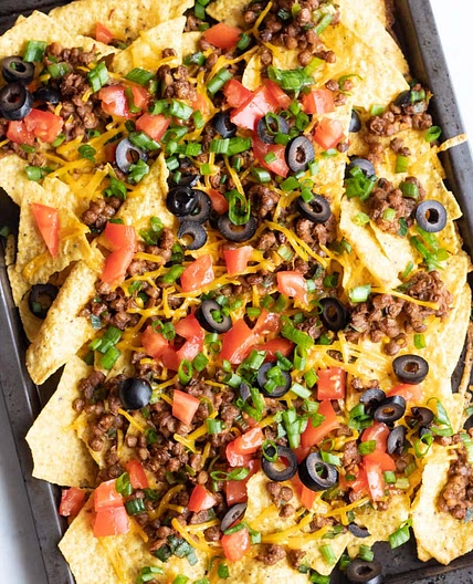Loaded Low FODMAP Lentil Nachos